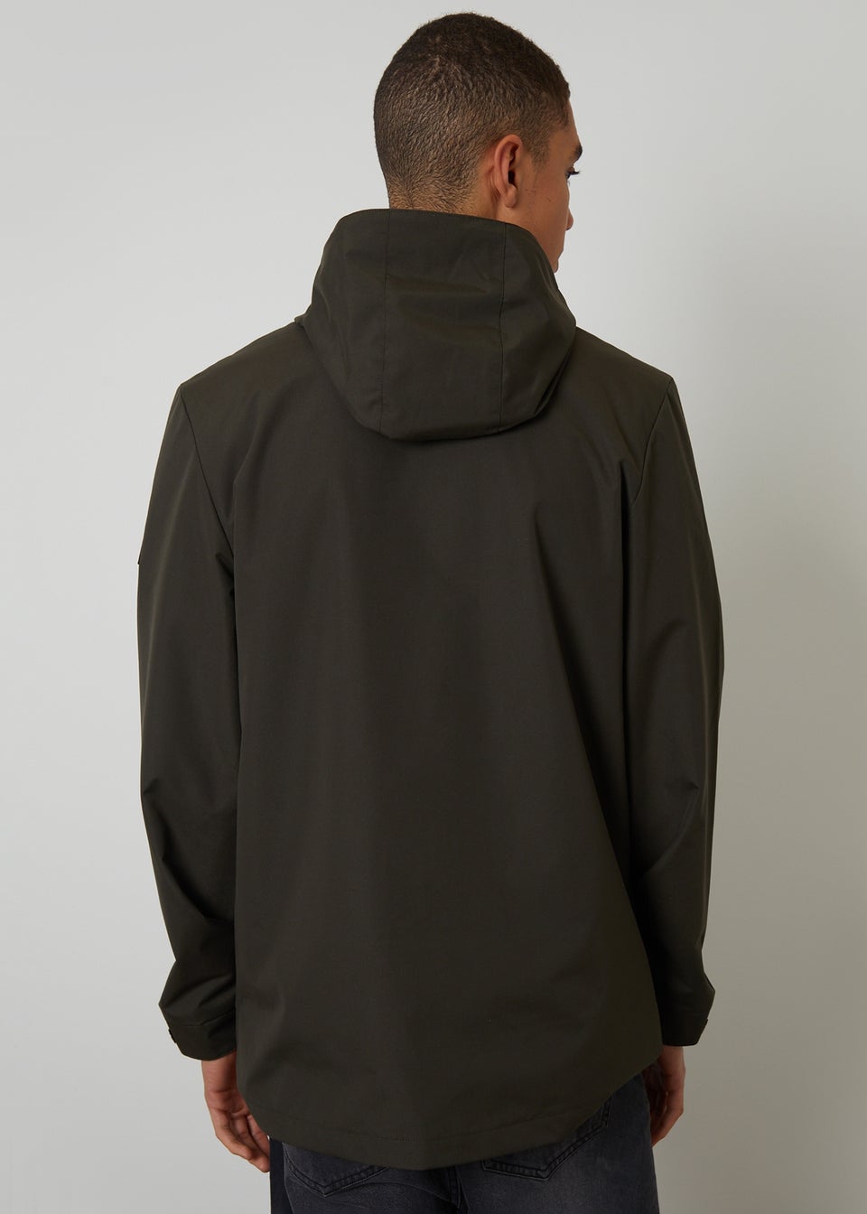 Threadbare Khaki Showerproof Hooded Coat