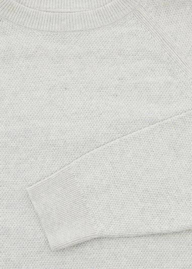 Threadbare Natural Raglan Knitted Crew Neck Jumper