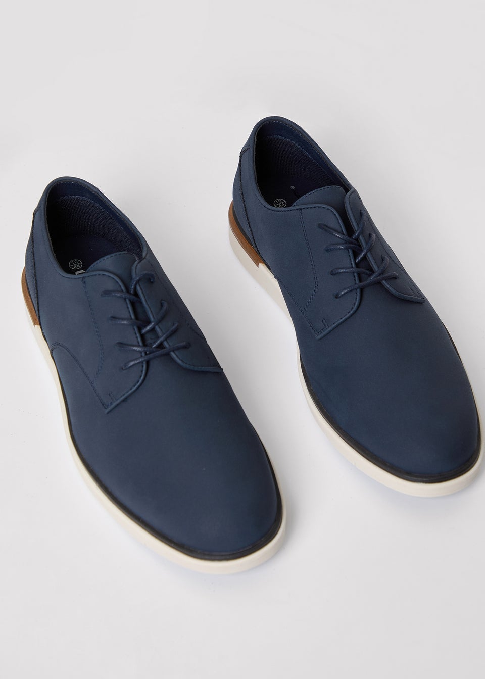Threadbare Navy Faux Suede Derby Shoes