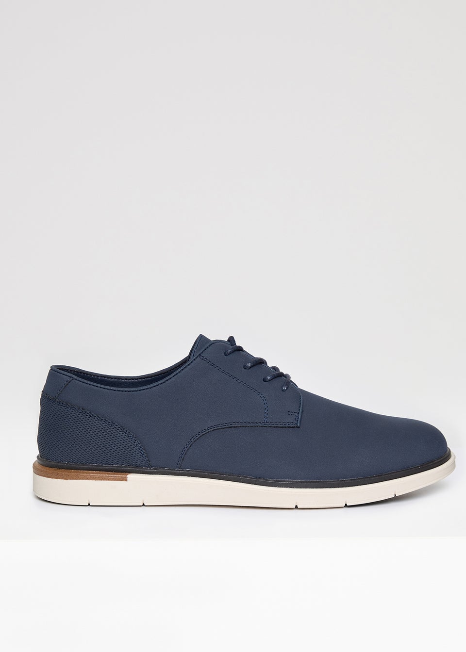 Threadbare Navy Faux Suede Derby Shoes