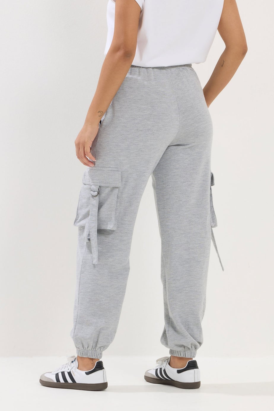 PixieGirl Petite Grey Marl Cargo Joggers
