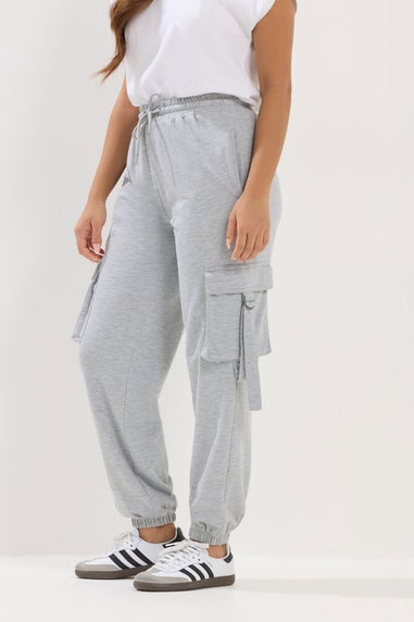 PixieGirl Petite Grey Marl Cargo Joggers