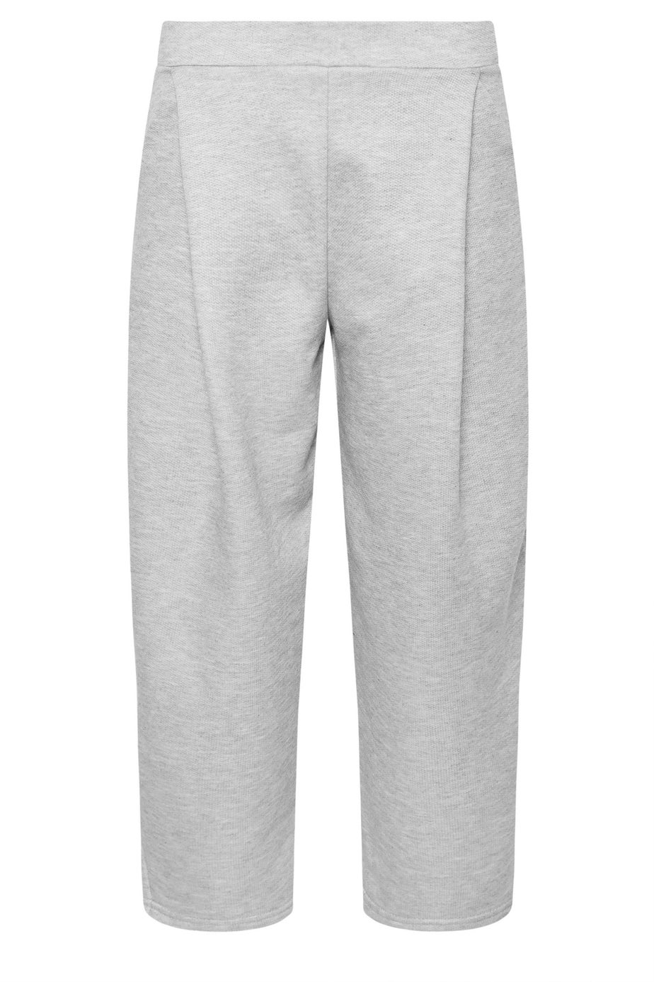 PixieGirl Petite Grey Marl Jersey Pleated Barrel Trousers