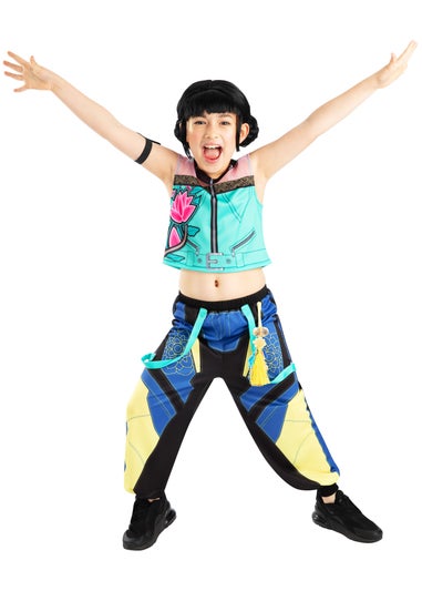 K-Pop Demon Hunters Zoey Core Look Child Costume M & Wig (5-10 Years)