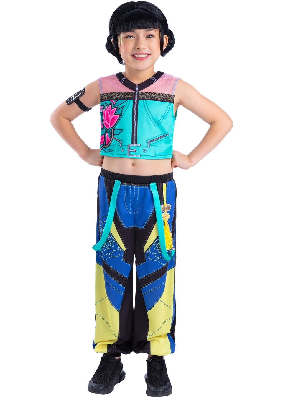 K-Pop Demon Hunters Zoey Core Look Child Costume M & Wig (5-10 Years)