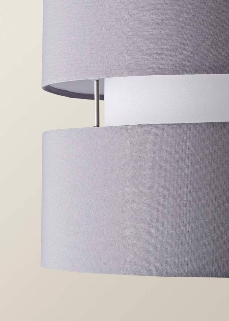 ValueLights Grey Sophia Small Fabric Easy Fit Lampshade