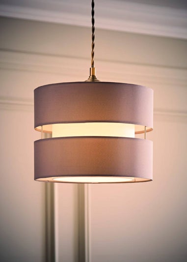 ValueLights Grey Sophia Small Fabric Easy Fit Lampshade