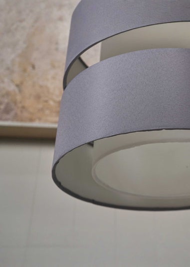 ValueLights Sophia Large Grey Easy Fit Lampshade