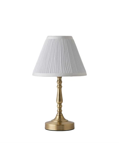 ValueLights Sienna Antique Brass Touch Table Lamp