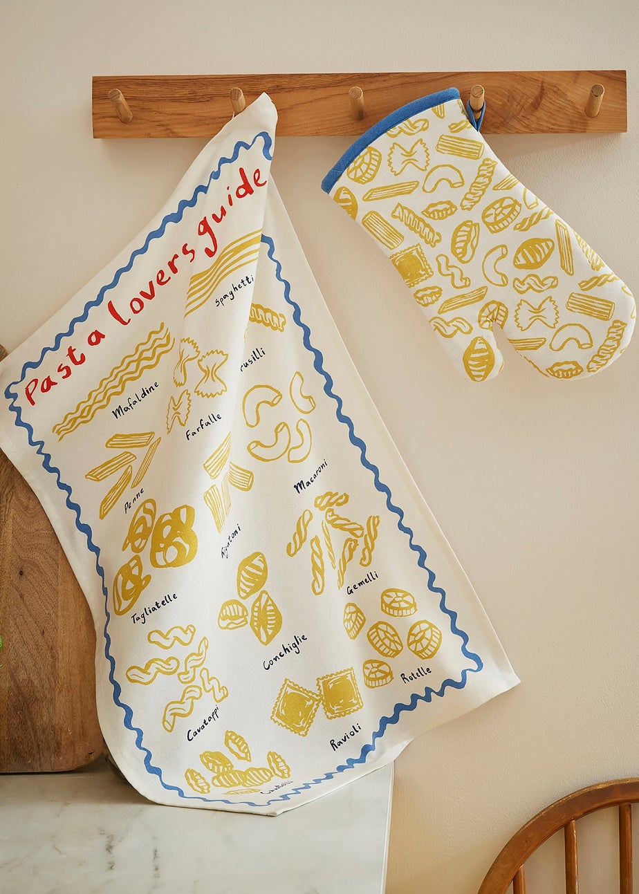Ulster Weavers Pasta Lovers Club Yellow Gauntlet Oven Glove