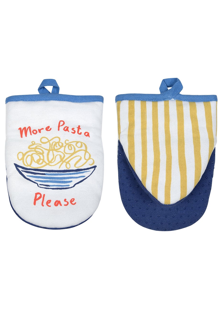 Ulster Weavers Pasta Lovers Club Yellow Microwave Mitts - Pair