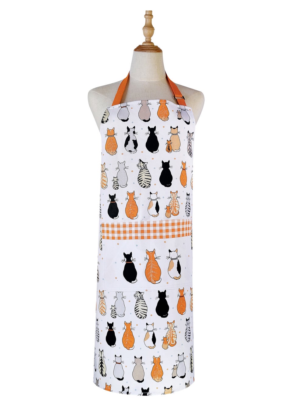 Ulster Weavers Cats In Waiting Orange Apron - Cotton