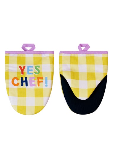 Ulster Weavers Yes Chef Multi Colour Microwave Mitts - Pair
