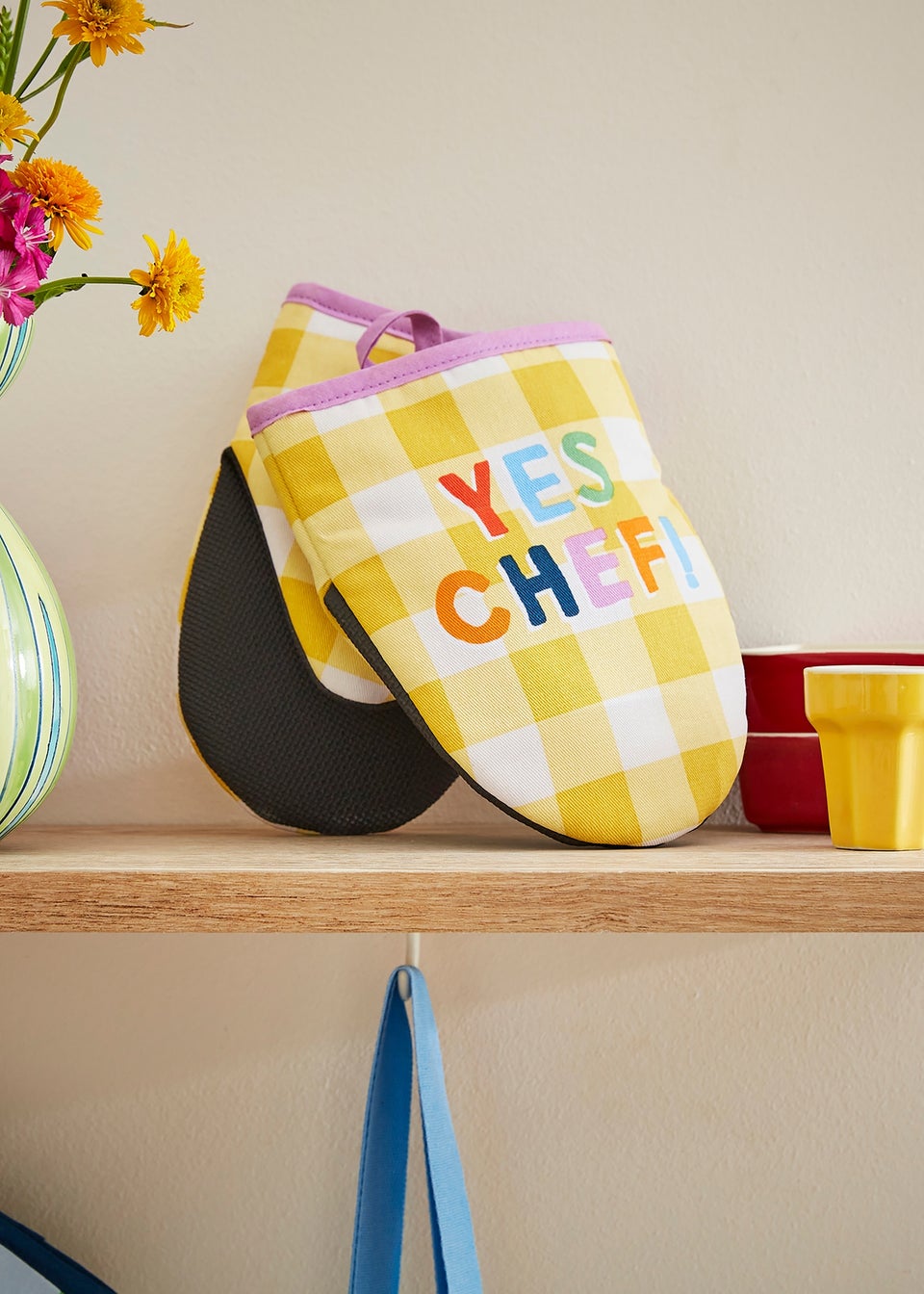 Ulster Weavers Yes Chef Multi Colour Microwave Mitts - Pair