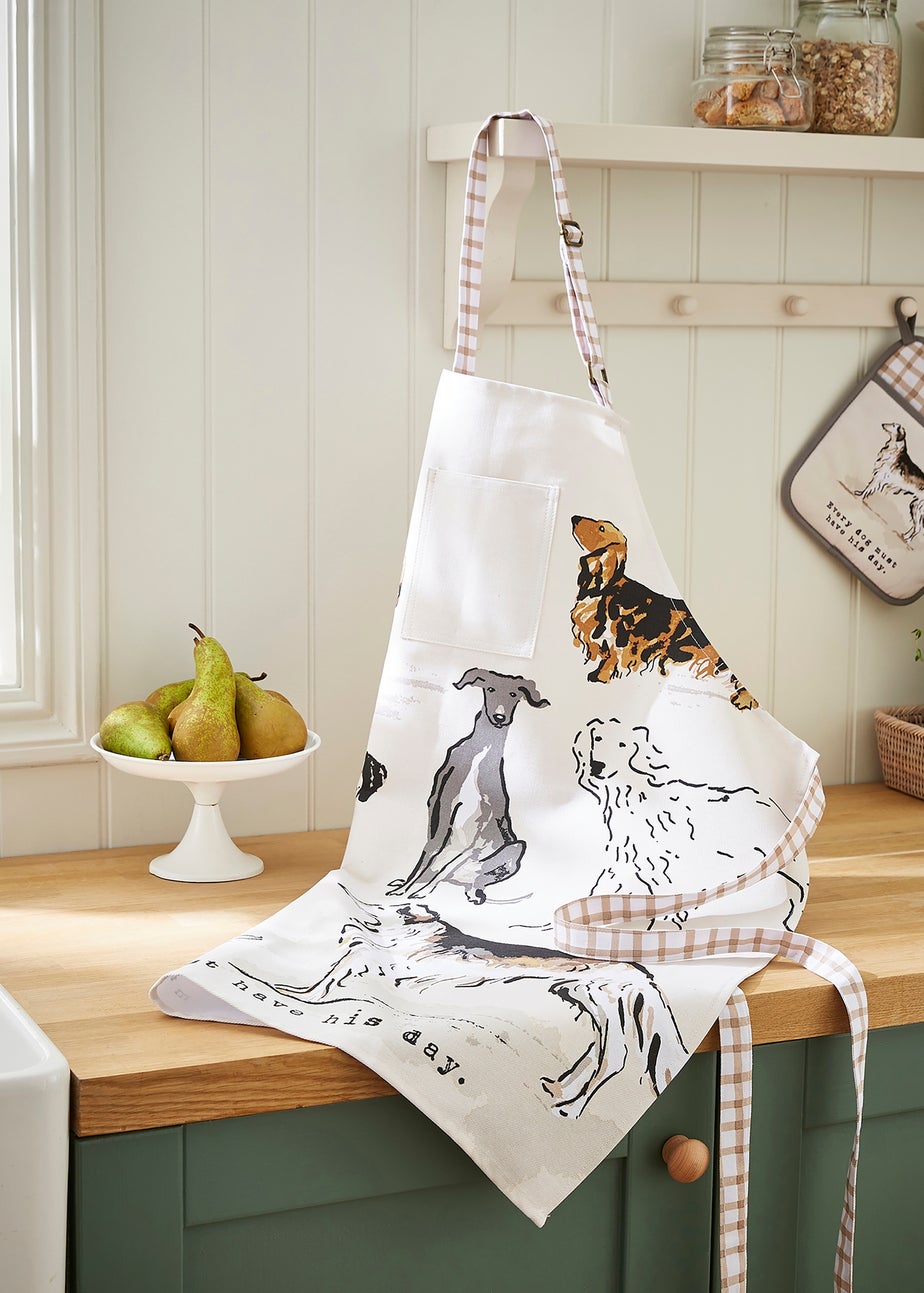 Ulster Weavers Country Dogs Brown Apron - Cotton