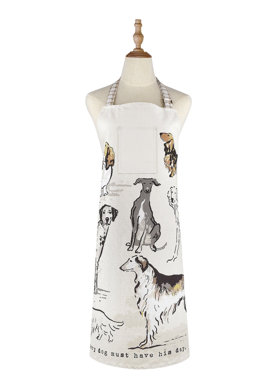 Ulster Weavers Country Dogs Brown Apron - Cotton