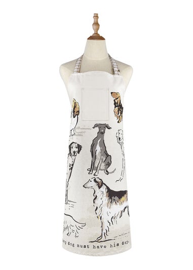 Ulster Weavers Country Dogs Brown Apron - Cotton