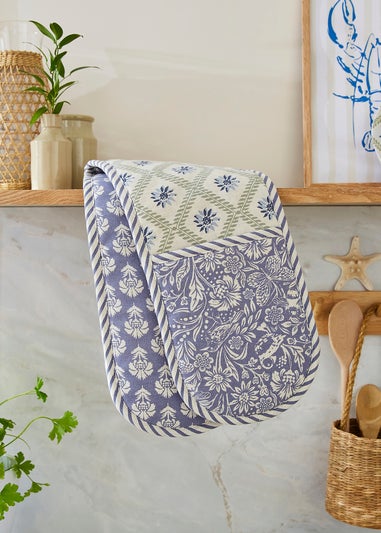 Ulster Weavers Coastal Treasures Blue Double Oven Glove
