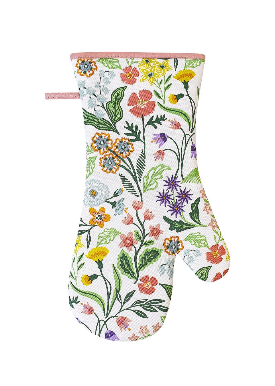 Ulster Weavers Petals & Prose Pink Gauntlet Oven Glove