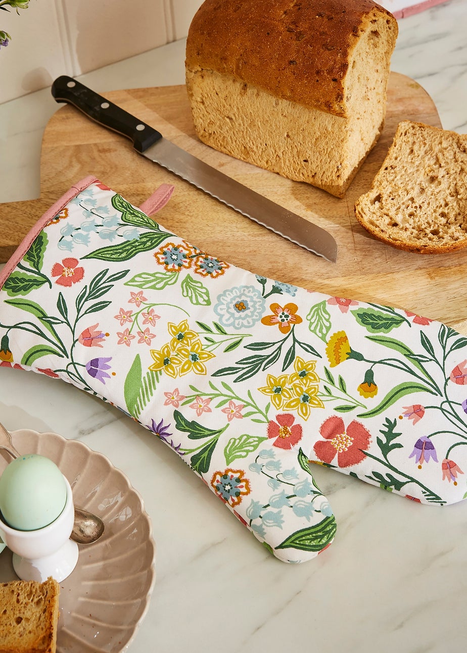Ulster Weavers Petals & Prose Pink Gauntlet Oven Glove