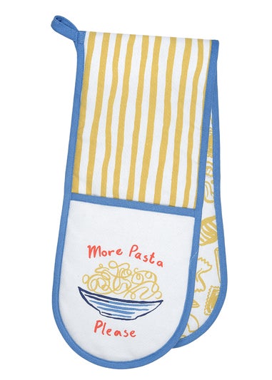 Ulster Weavers Pasta Lovers Club Yellow Double Oven Glove