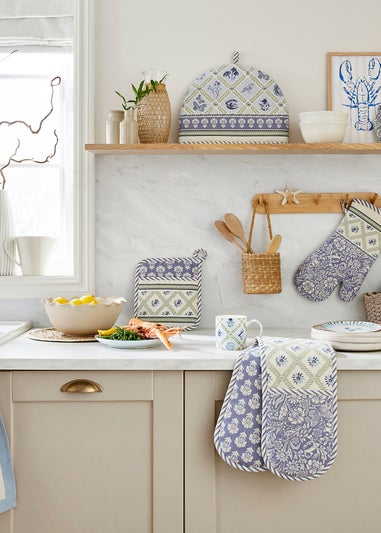 Ulster Weavers Coastal Treasures Blue Apron - Cotton