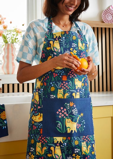 Ulster Weavers Marmalade Meadow Navy Apron - Cotton