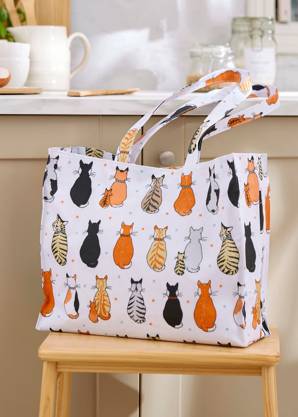 Ulster Weavers Cats In Waiting Orange Shoulder Bag - PVC