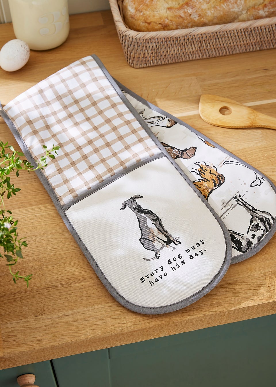 Ulster Weavers Country Dogs Brown Double Oven Glove