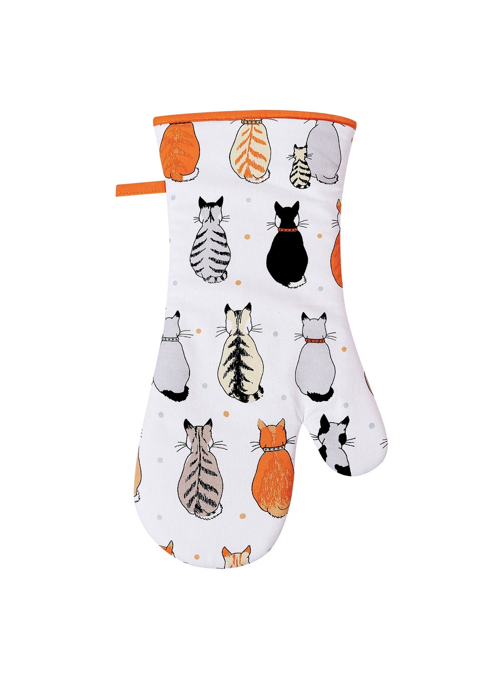 Ulster Weavers Cats In Waiting Orange Gauntlet Oven Glove