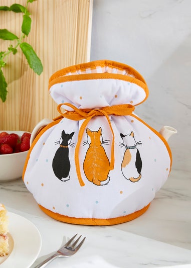 Ulster Weavers Cats In Waiting Orange Tea Cosy - Muff