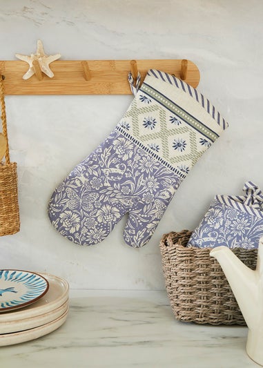 Ulster Weavers Coastal Treasures Blue Gauntlet Oven Glove