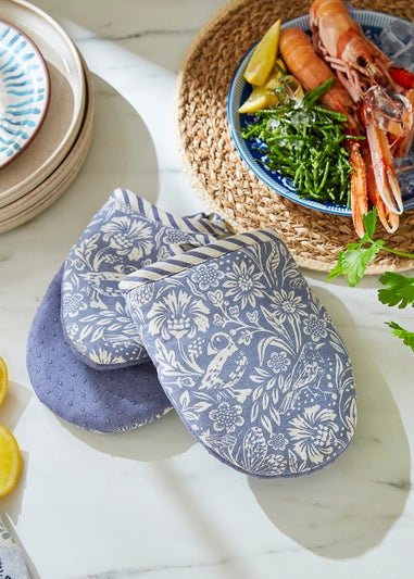 Ulster Weavers Coastal Treasures Blue Microwave Mitts - Pair
