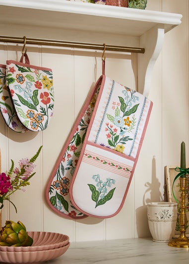 Ulster Weavers Petals & Prose Pink Double Oven Glove