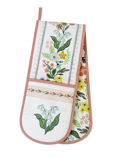Ulster Weavers Petals & Prose Pink Double Oven Glove