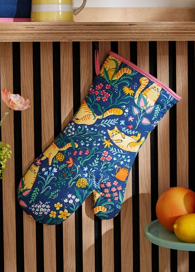 Ulster Weavers Marmalade Meadow Navy Gauntlet Oven Glove