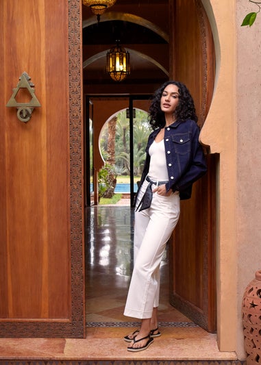 Blue Vanilla Navy Boxy Denim Jacket