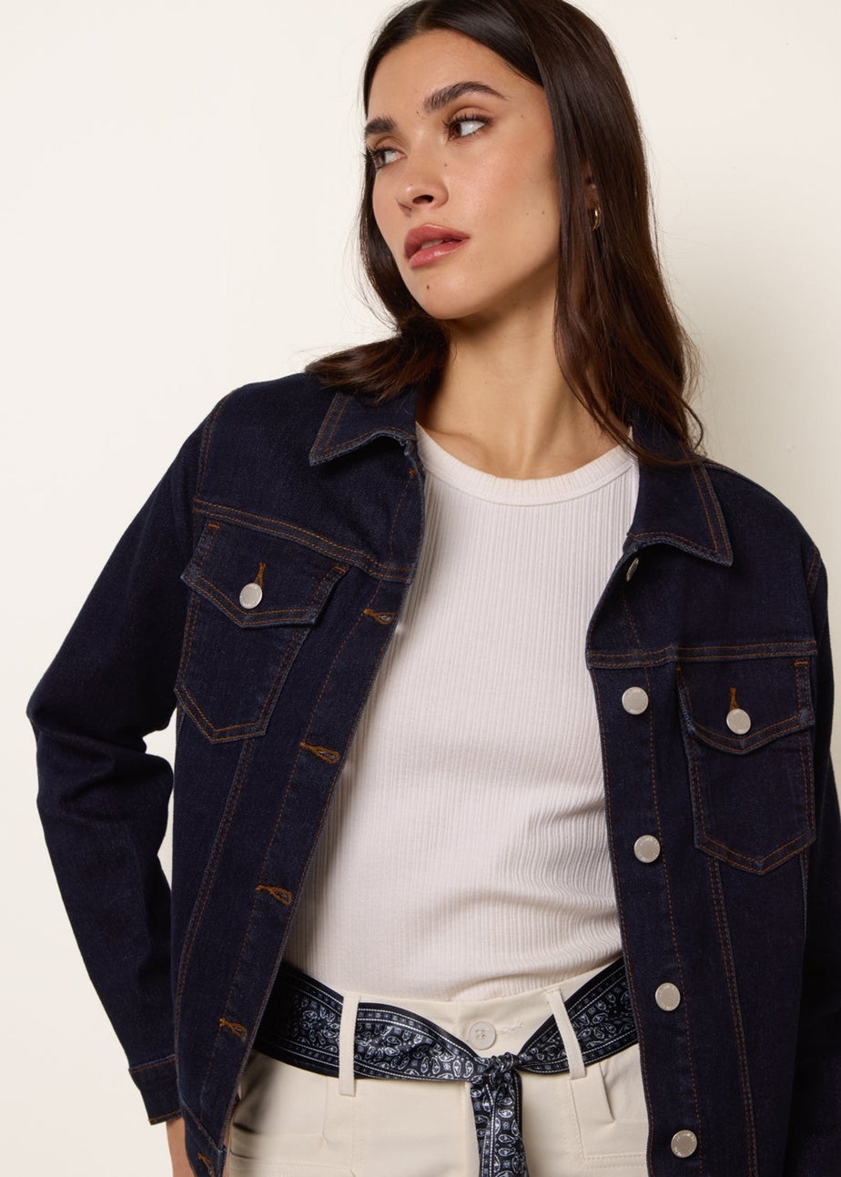 Blue Vanilla Navy Boxy Denim Jacket