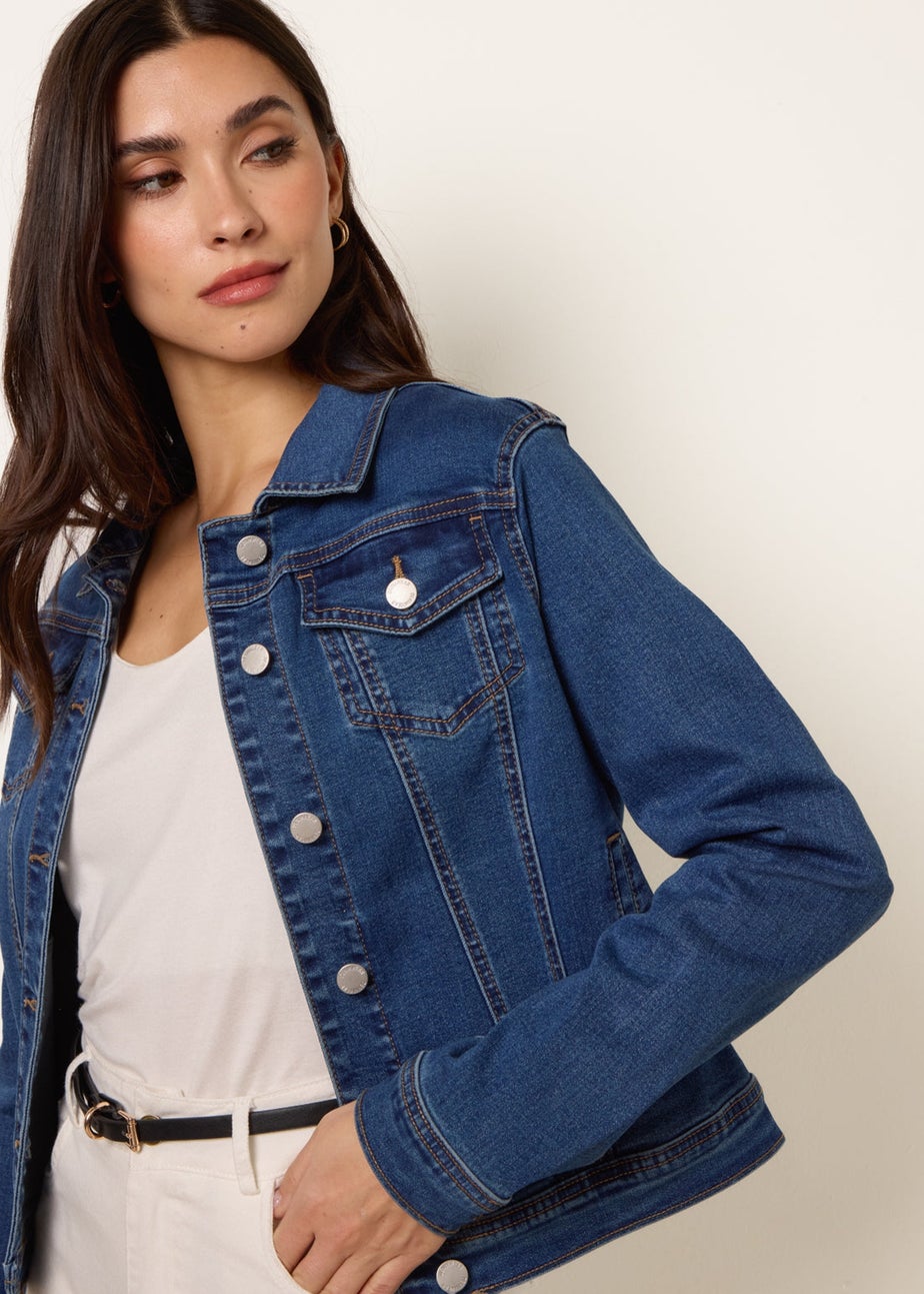 Blue Vanilla Blue Stretch Denim Jacket