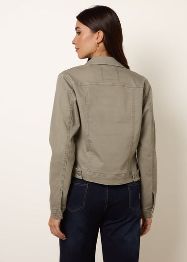 Blue Vanilla Khaki Stretch Denim Jacket