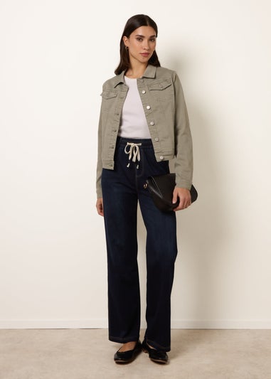 Blue Vanilla Khaki Stretch Denim Jacket