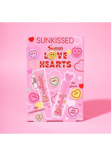 Sunkissed X Love Hearts Lip Gloss & Conditioner Lip Duo Gift Set Cherry