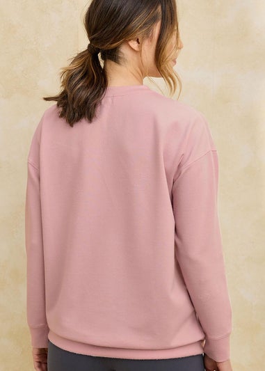 Cotton Traders Pale Rose Soft Touch Longline Sweatshirt