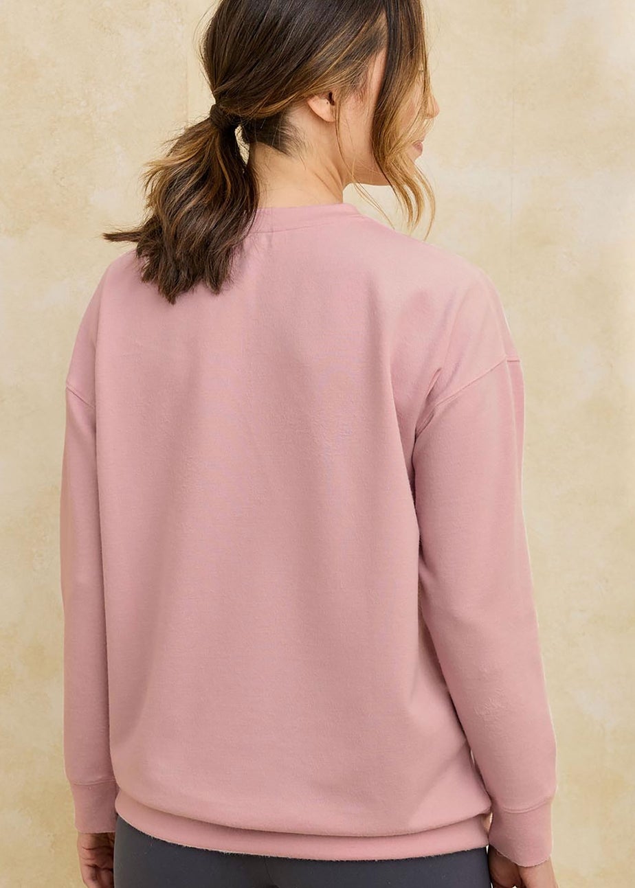 Cotton Traders Pale Rose Soft Touch Longline Sweatshirt
