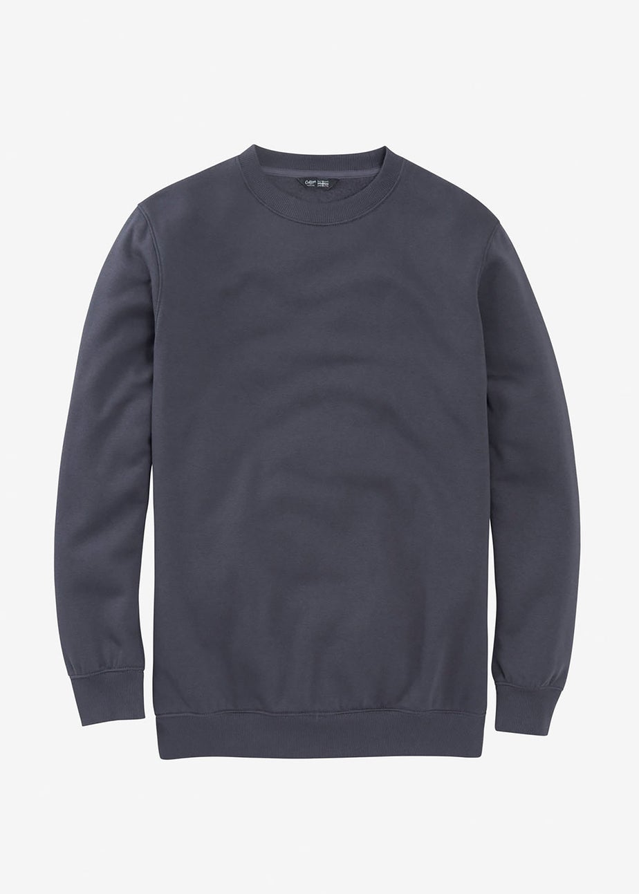 Cotton Traders Dark Steel Crew Neck Sweatshirt