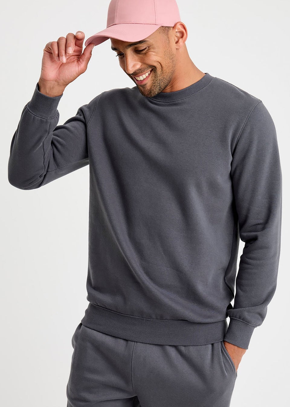 Cotton Traders Dark Steel Crew Neck Sweatshirt
