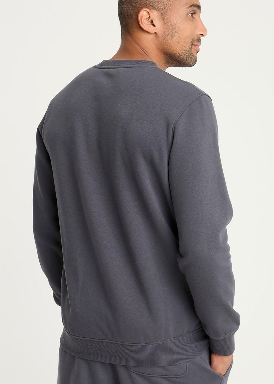 Cotton Traders Dark Steel Crew Neck Sweatshirt