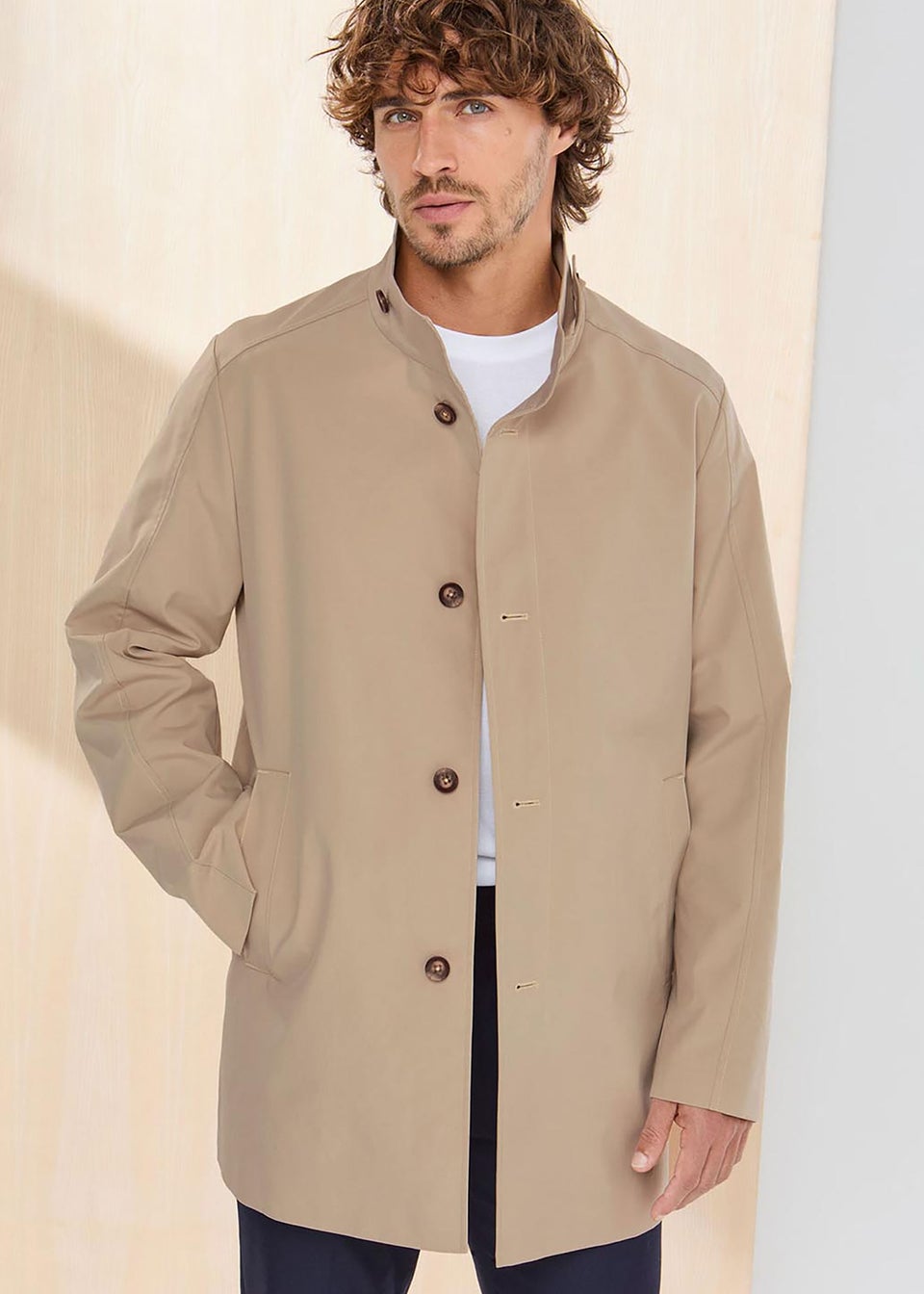 Cotton Traders Sandstone Signature Showerproof Mac