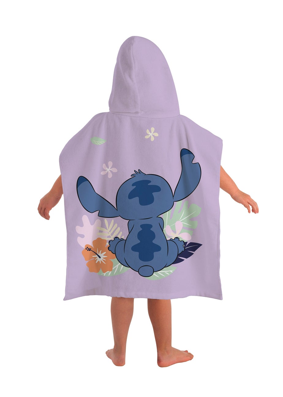 Disney's Stitch Purple Towel Poncho