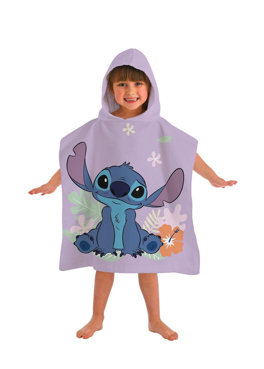Disney's Stitch Purple Towel Poncho